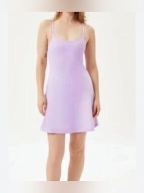 Girlfriend collective Juliet lilac athleisure mini dress